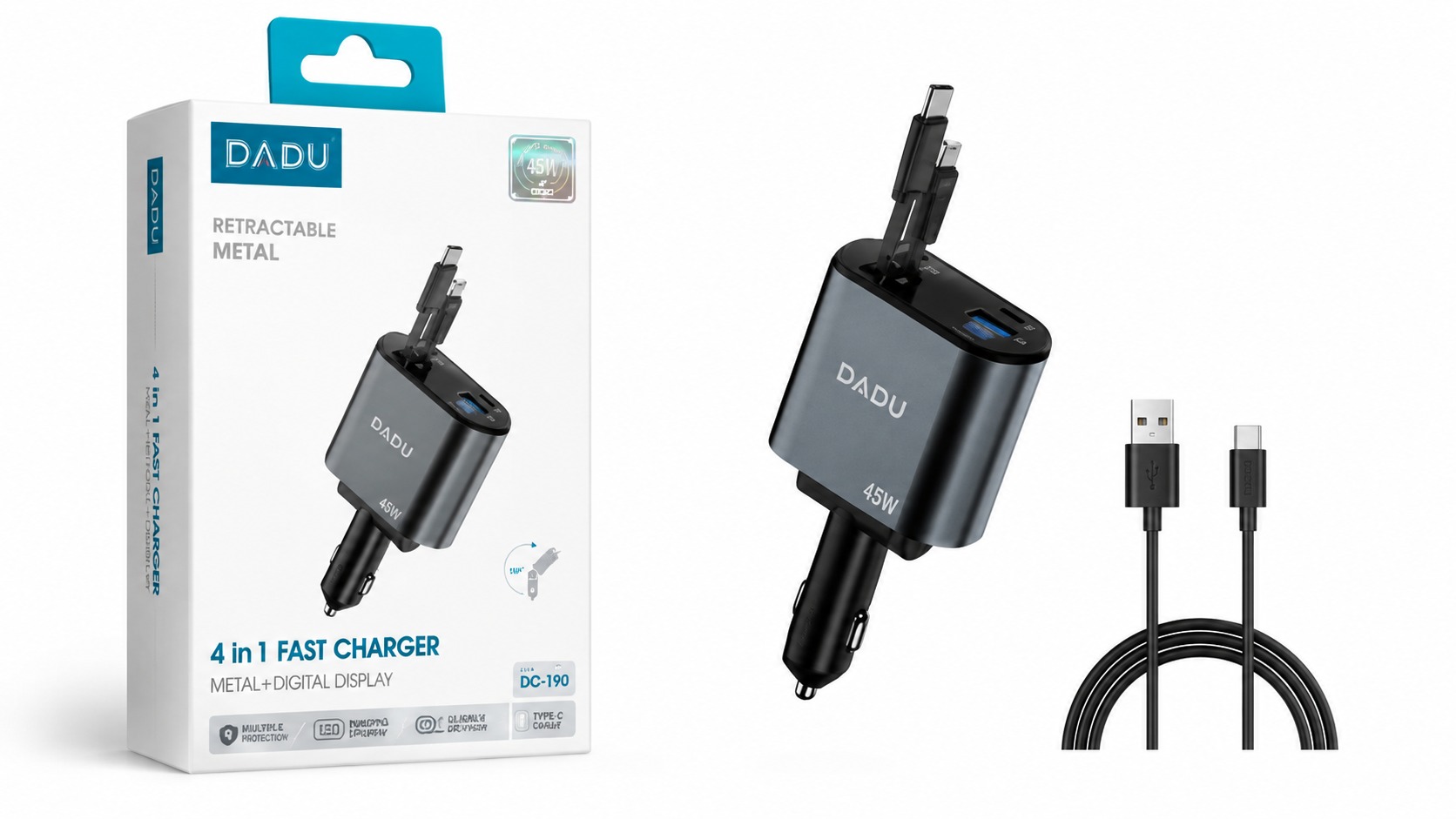 ITEM ACCESORIOS CARGADOR Cargador Vehicular DADU DC-190 6925062319003      DC-190 P17