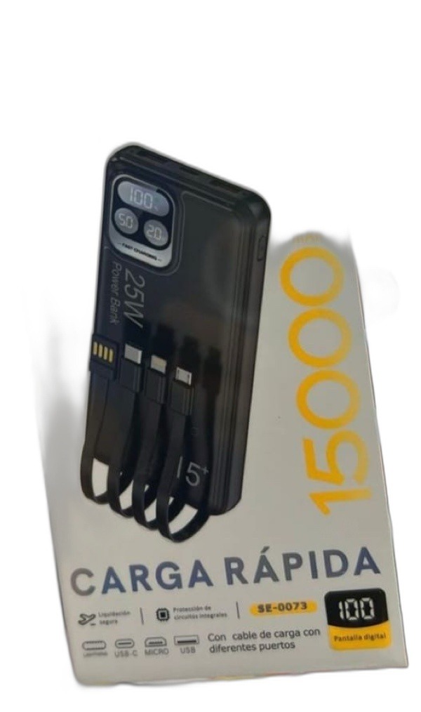 ITEM ACCESORIOS POWER BANK Power bank siaowe SE 0073 25 W 15000        P50