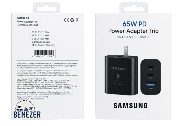 ITEM ACCESORIOS CARGADOR CR SA 65W PD ORG 8806090973369      Tri original Samsung P22 P82