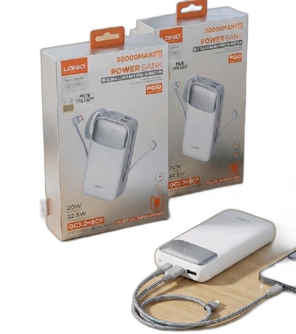 ITEM ACCESORIOS POWER BANK PW LDNIO PQ-30       30,000 P660